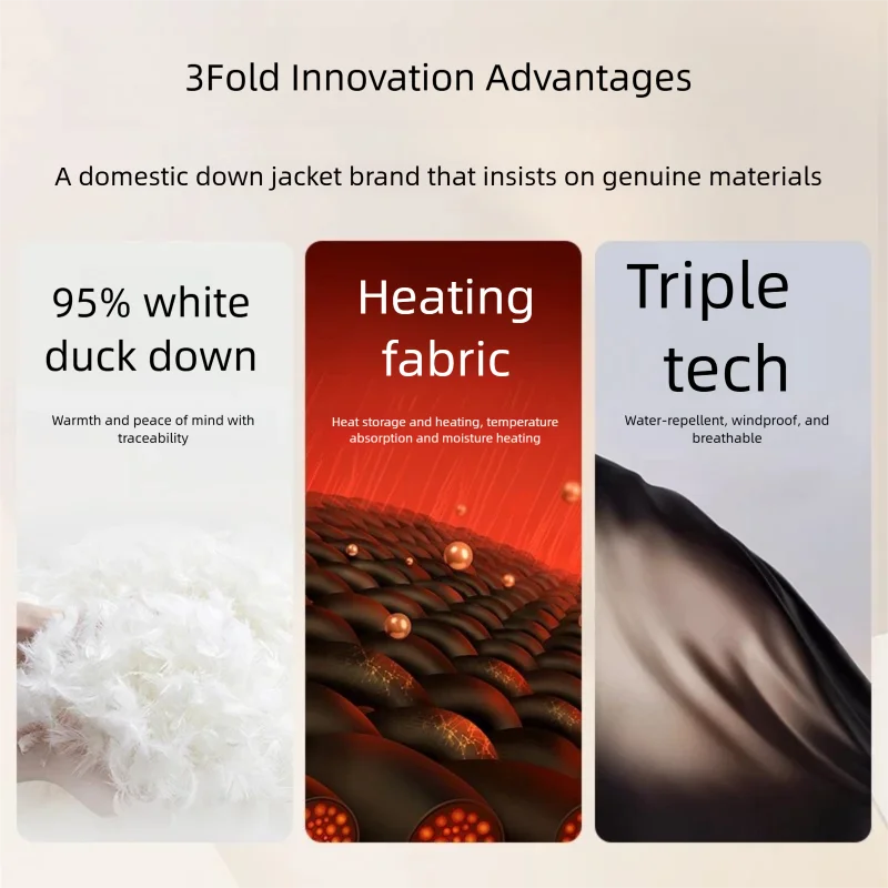 Unisex Fashion Thick Down Jacket White Duck Down Warm Loose Outerwear High Quality Men/Women Winter Leisure Puffer Coat