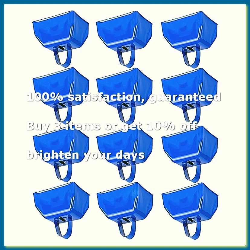 Cow Bells Noise Makers Cheering Bell: 12 Pcs Metal Cowbells with Handle for Sporting Events - Small Loud Bell Blue