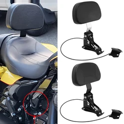 Black Motorcycle Driver Rider Front Backrest Mounting Kit For Harley Touring CVO Street Glide Road King Classic 2009-2023
