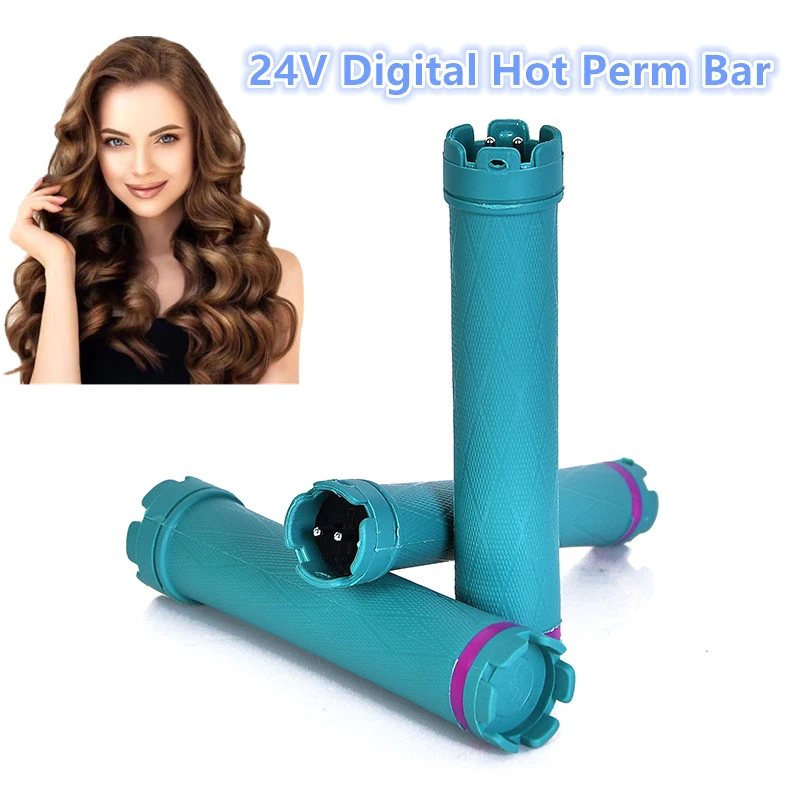 New12.5CM Digital Hair Hot Perm Rods Electric Curl Bars Rollers Wavy Hair Maker Salon Barber Curling Spiral Styling Tool