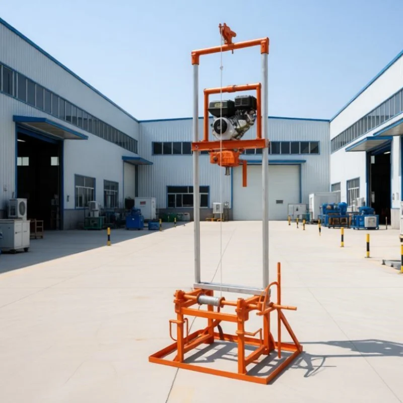 Customized Small Portable Water Well Drilling Rig 80M Petrol Driven Manual Bore Drilling Hot Sale