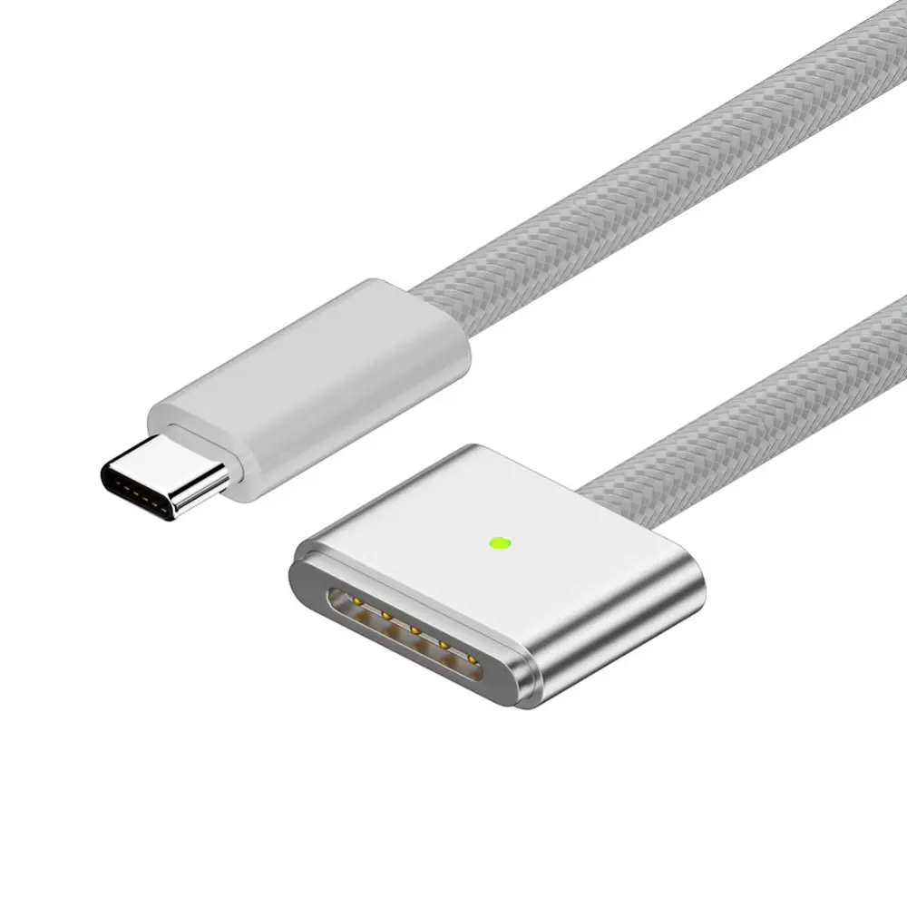PD 140W USB Type-C Cable Quick Charge Aluminum Alloy Laptop Connector Durable Indicator Light Magnetic Charging Line M1/M2/M3/M4