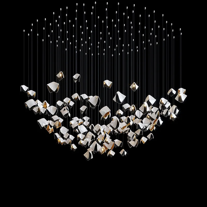 

Sales Department Shopping Mall Banquet Hall Hotel Lobby Chandelier Creative Villa Duplex Staircase Elevation Project