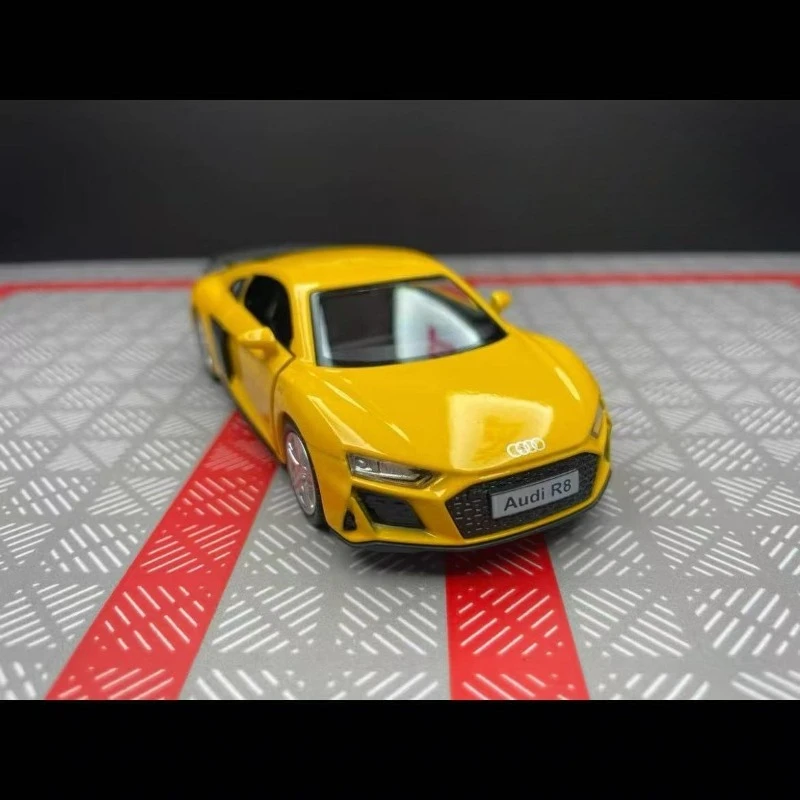1:36 アウディ R8 クーペ合金車モデルダイキャストメタルおもちゃの車車モデル高シミュレーションコレクションプルバック子供のおもちゃ