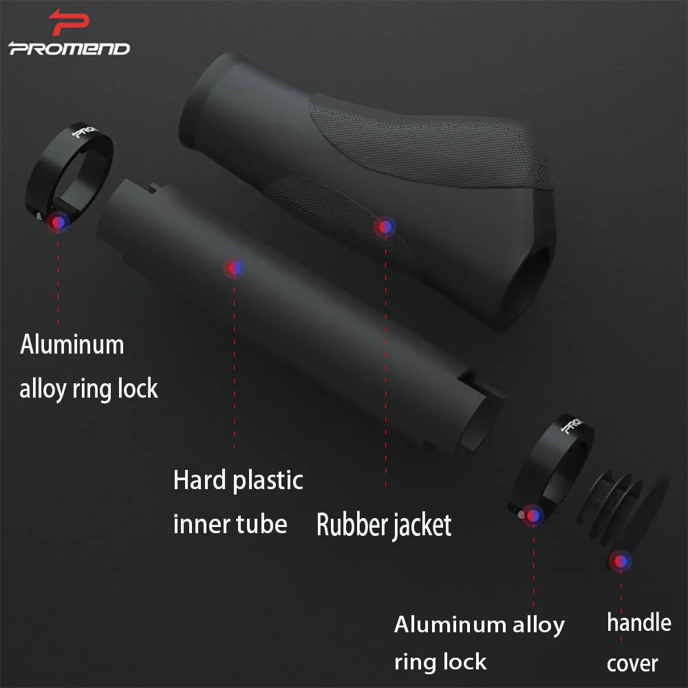 PROMEND-GR-506 Road Bicycle Handle Cover Rubber Belt  Aluminum Alloy Double Ring Lock, Ergonomic Grip, Accessories