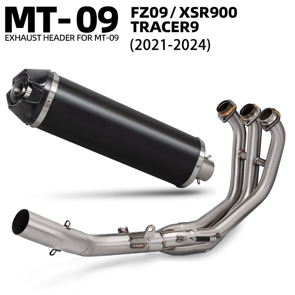 MT09SP Exhaust System For Yamaha MT09 FZ09 XSR900 Tracer 9/GT 2021-2024 Motorcycle Exhausts Kit Headers Tube Indy Racer Muffler
