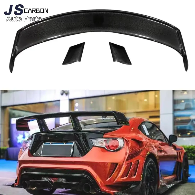 For Toyota GT86 Subaru BRZ VRS style Carbon Fiber Tail fins rear spoiler Auto Car Rear Trunk Spoiler Wing upgrade body kit