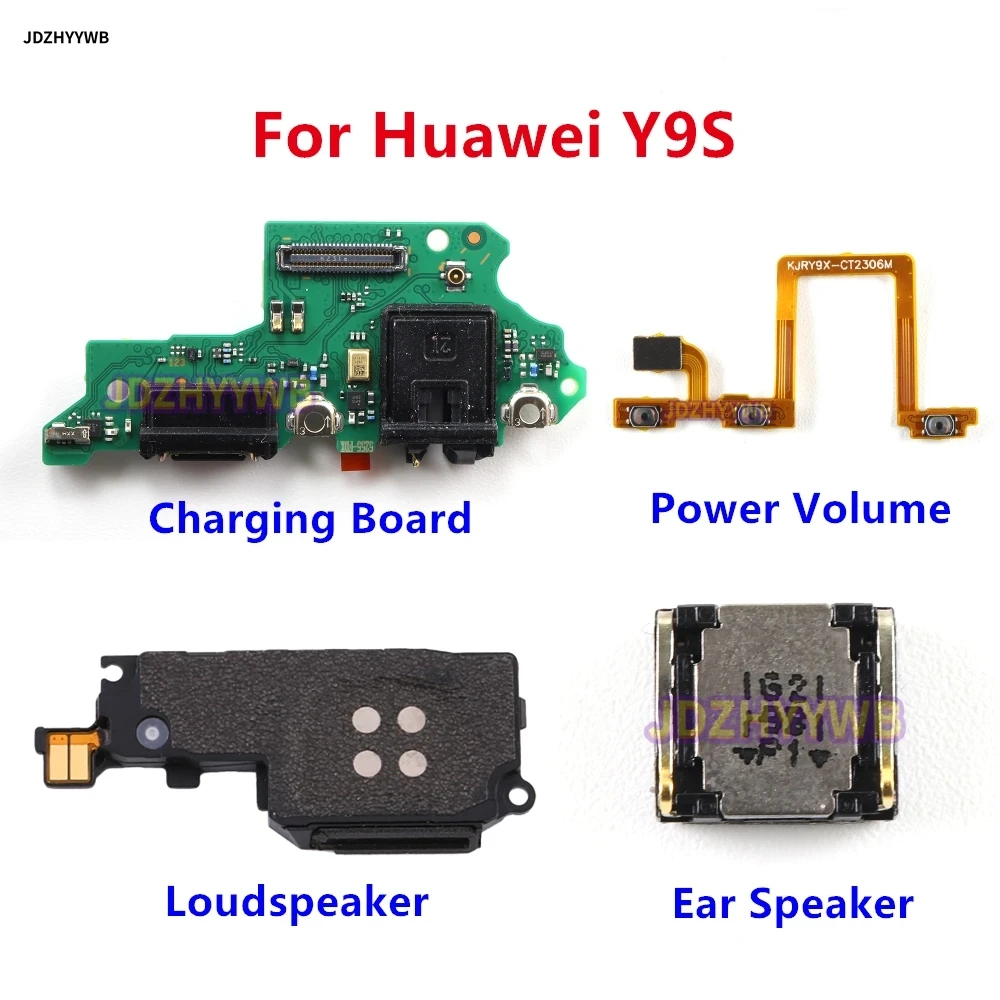 

Power ON OFF Volume Up Down Side Button Flex Cable For Huawei Y9S Earpiece Charging Board Buzzer Ringer Loud Speaker
