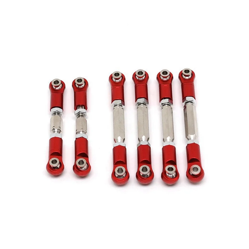 

FBIL-Metal Tie Rods Linkage Links Set For 1/10 Arrma Granite SENTON VORTEKS Typhon Big Rock RC Car Accessories ,Red