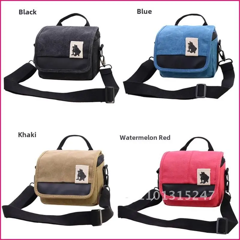 

Universal Micro Single Camera Bag Durable Shockproof Canvas Shoulder Bag for Canon M6 M50 R50 A6000 A6300 A6400 ZVE10 - Unisex