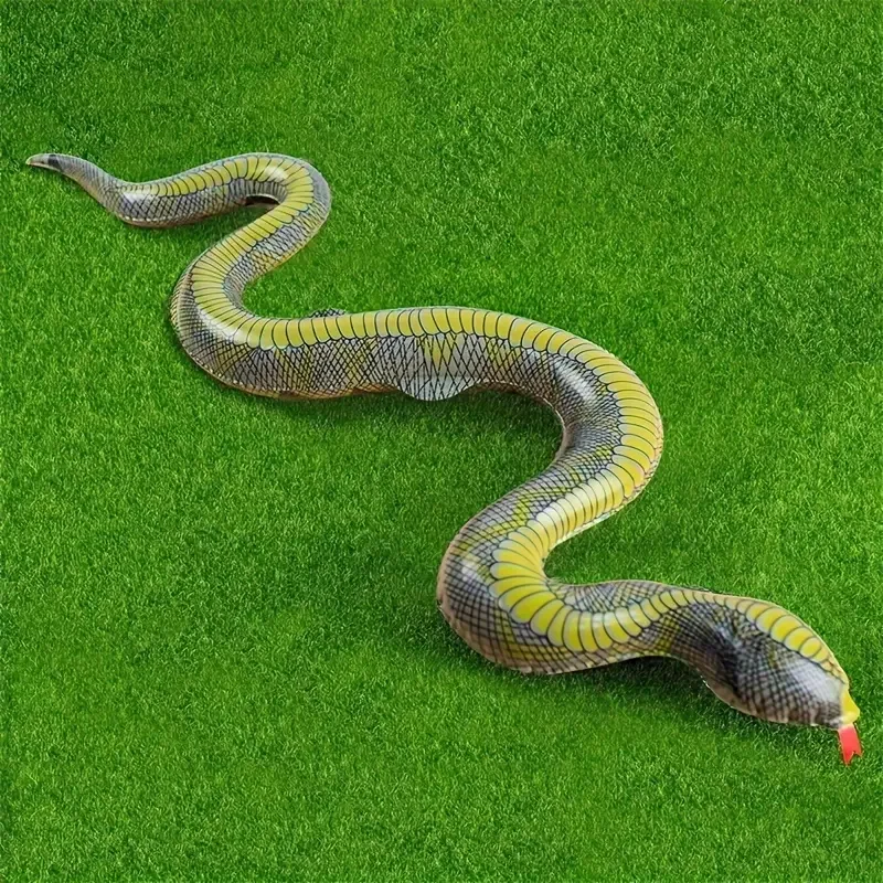 Aufblasbarer PVC-Python, Halloween-Scherzartikel, Gruseliges Realistisches Spielzeugschlangen-Modell – Detail 5