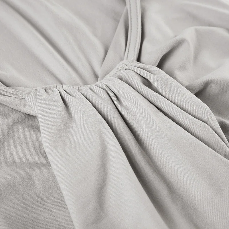 Solide torsion évider ruban sirène Maxi robe de soirée femmes mode Sexy col en U sans manches froncé moulante Clubwear longue robe