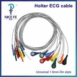 ECG Cable lead ECG Holter Monitoring Recorder System For Popular Popular Din Style