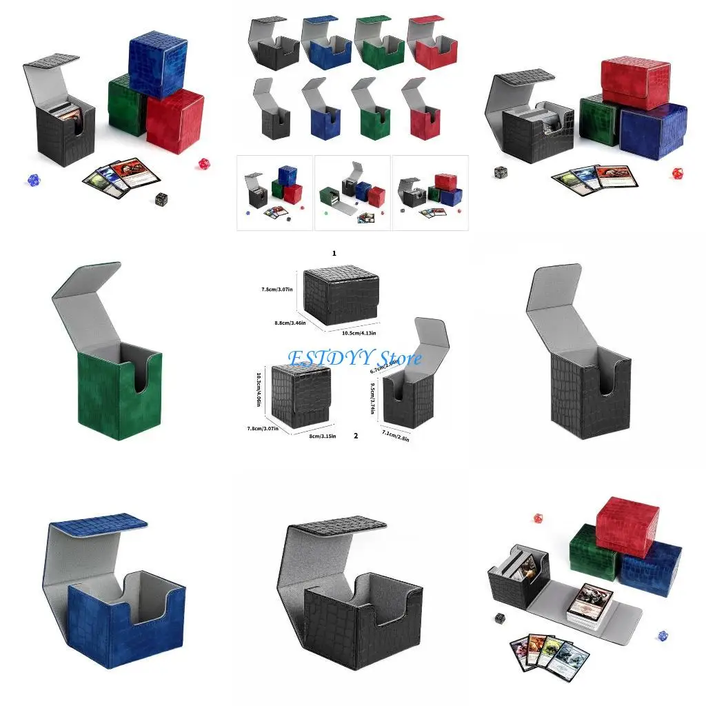 

G6DE PU Leather Tarots Card Case Playing Cards Box Deck Holder Cards Protective Case