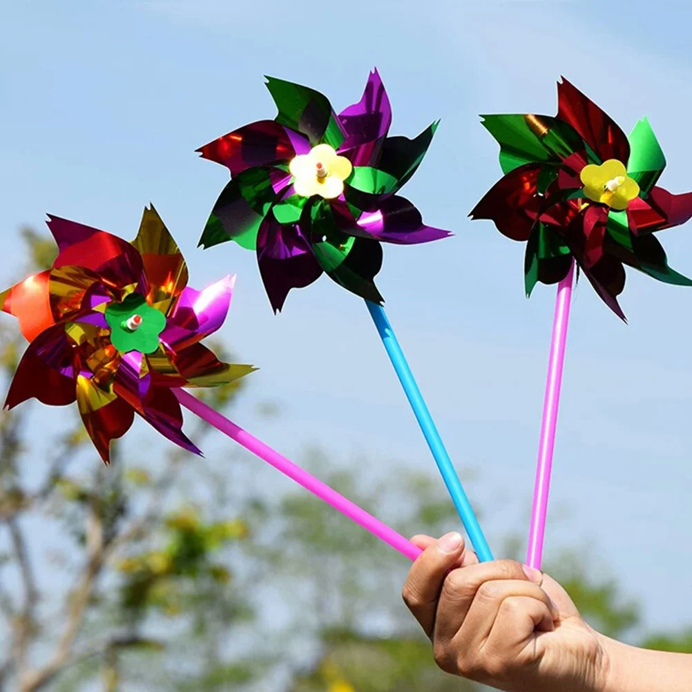 40 Pcs Outdoor Small Windmill Child Toys Garden Pinwheels Mini Windmills for DIY Centerpiece