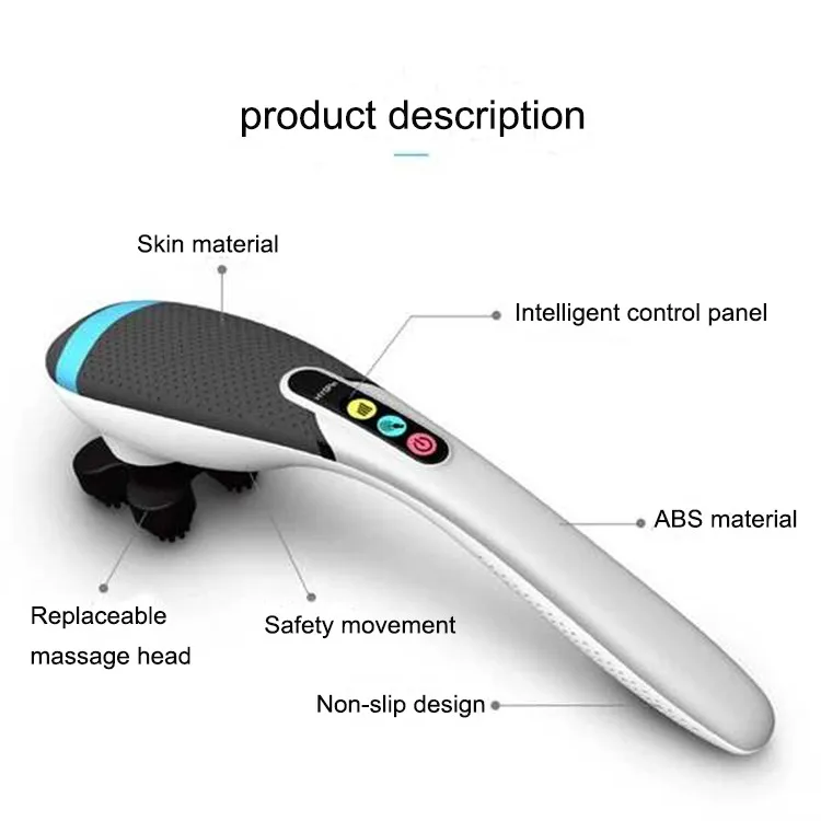 Smart Library JINBOYANG DC12V Handheld Rechargeable Vibrating Back Leg Waist Neck Massager Machine To Reduce Pain And Fatigue