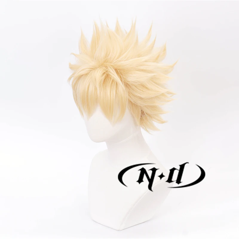 Pelucas de Cosplay ND Katsuki Bakugo, peluca My Hero Academia, pelucas de pelo de Cosplay de Anime para Comic Con Coser, sintético resistente al calor