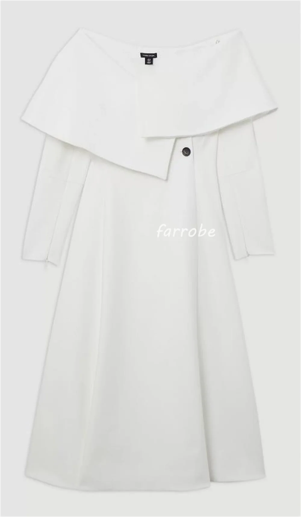 Customized Sizes Available High Quality Jersey Pleat Button A-line Off-the-shoulder Midi Dresses Bespoke Occasion Dresses Casual