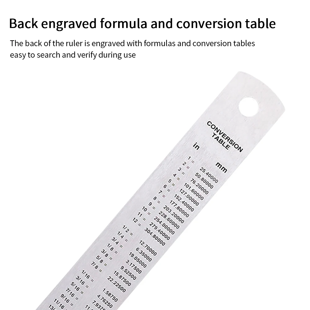 Stainless Steel Straight Ruler Double Color Marking Ruler cm Scale Metric Ruler Precision Measuring Tool School Office Supplies