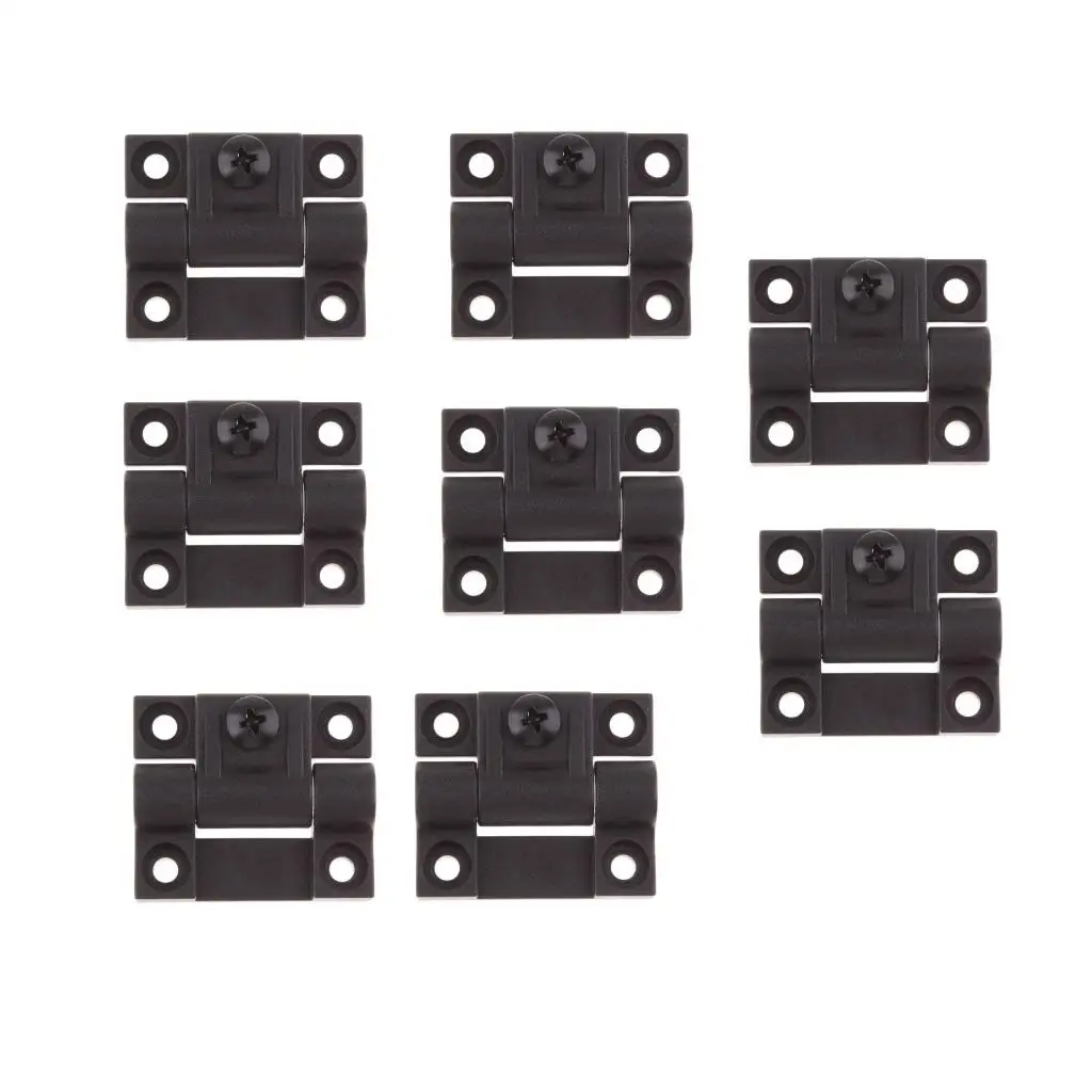 8x Replaces  E6301-20, 4 Hole Adjustable  Hinge, Black , 42 x 36mm