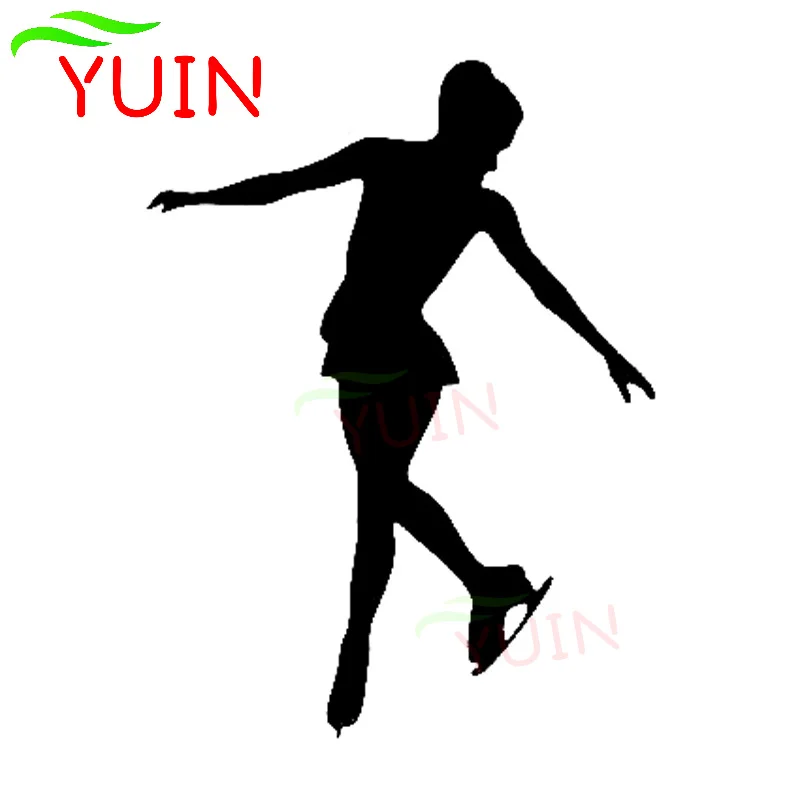 YUIN Sports Figure Skating Car Decal Fashion Body Window Decoration PVC Waterproof Sunscreen Sticker Can Be Customized Color