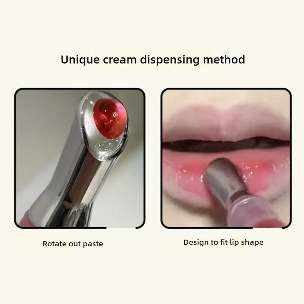 Pêssego hidratante fruta óleo labial hidratante espelho brilho labial não-pegajoso colorido transparente essência bálsamo labial plumping cuidados com os lábios