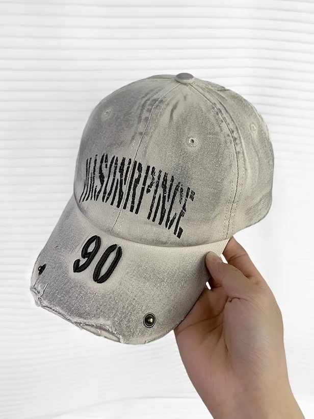 قبعات البيسبول الأبجدية خمر الرجال والنساء الهيب هوب لينة أعلى قبعة الرأس الكبيرة