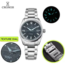 Cronos GS New 39mm Texture Luxury Men Business Dress Watches SW200 Automatic Mechanical Waterproof 100m Female End Links L6037M