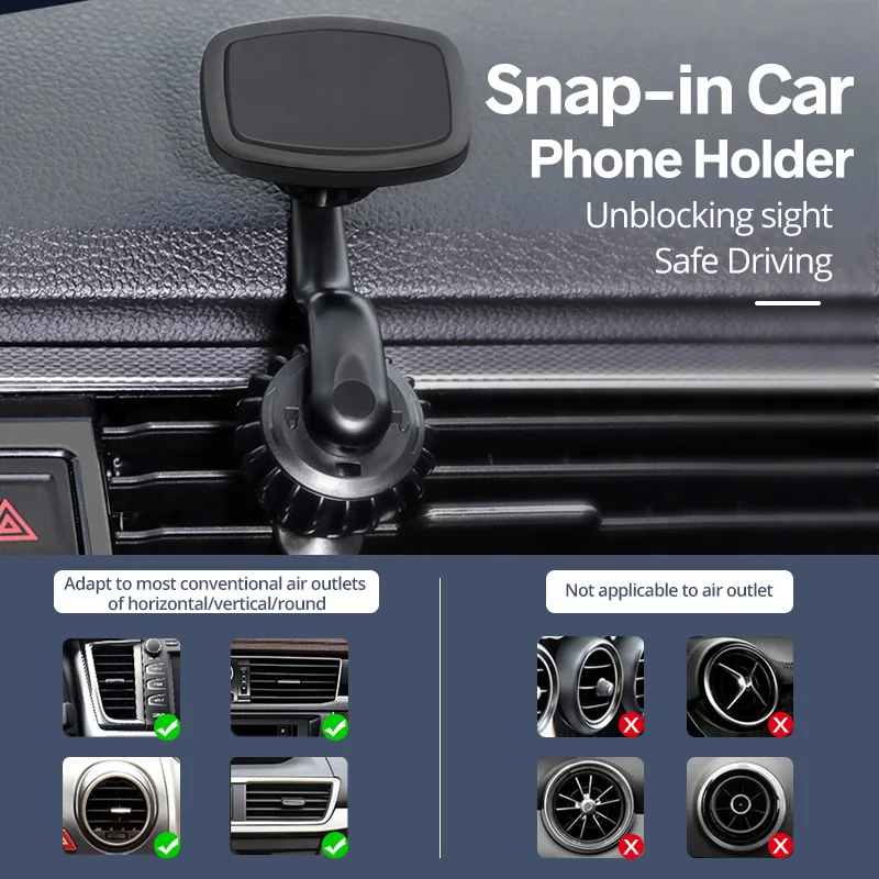 Auto Halterung Auto Telefon Halter Mit Multifunktionale 360 Grad Rotierenden Luftauslass Magnetische Schnalle Typ Auto Telefon Halter Steht – Detail 7