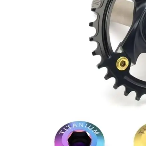 Single Chainring Locking Bolts 6.5mm Colorful Gold Screws Nuts Set For Road Mountain Bikes Small Wheel Bicycle Fasteners