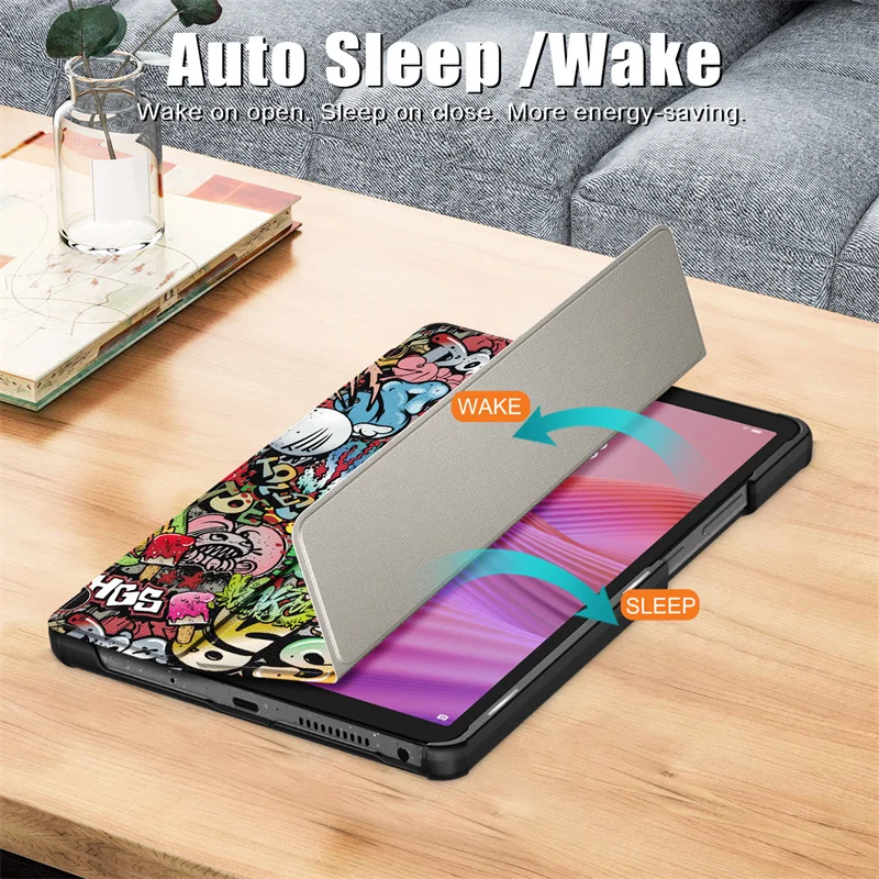 For Lenovo Tab One 8.7 Case TB305FU TB305XU Fashion Paint Smart Magnetic Leather Cover For Lenovo K9 8.7 inch Case Coque Funda