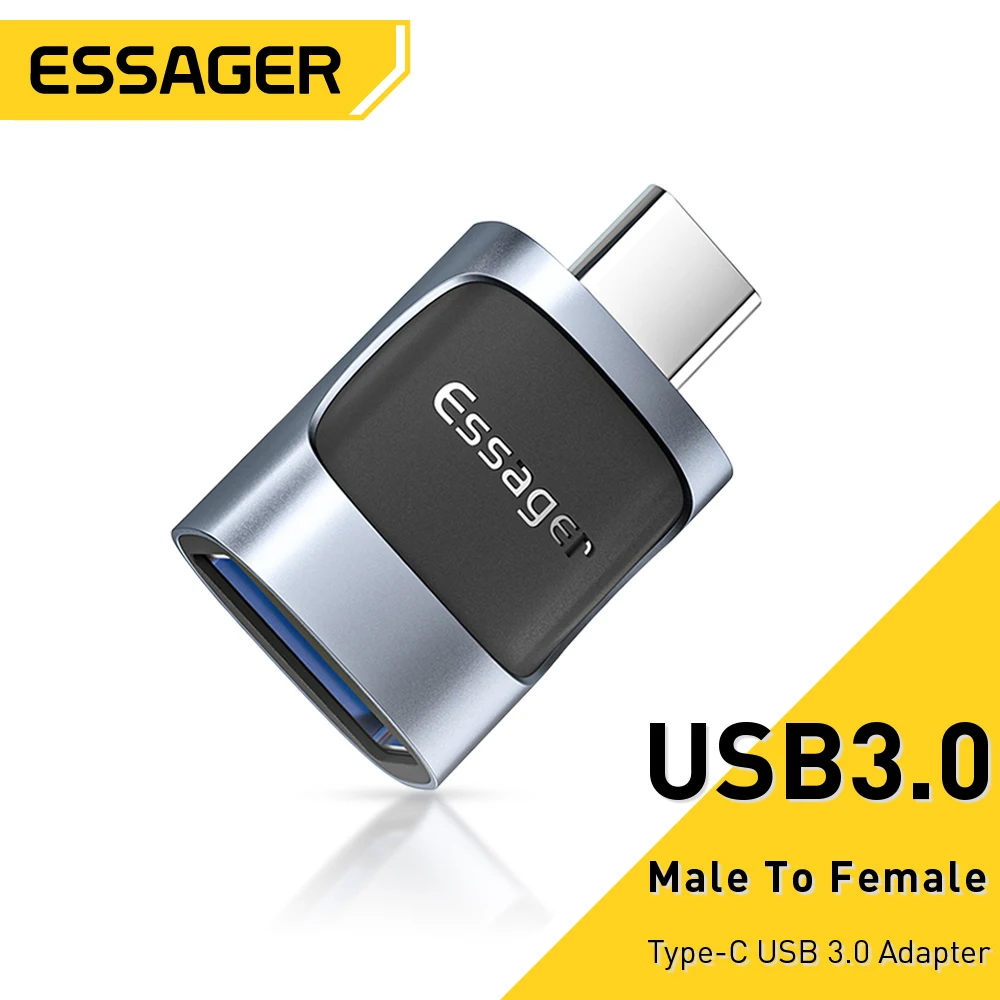 Essager OTG Type-C USB 3.0 Adapter USB C Male To Micro USB Female Converter For Macbook Xiaomi Samsung S20 USBC OTG Connector