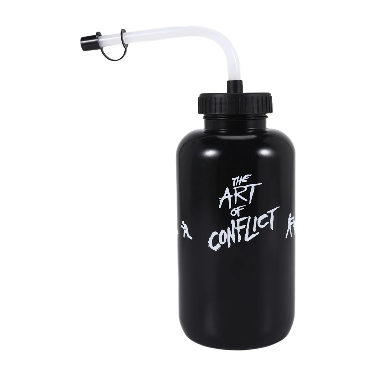 Water Bottle with Long Straw Free Plastic Goalie Boxing Water Bottle 1 Liter for Sport C-ABJQ