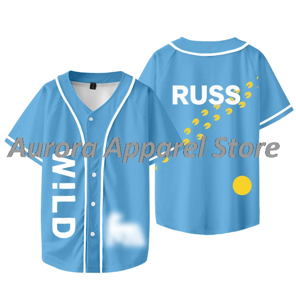 

Russ Wild Baseball Jersey Tee Merch Cosplay Women Men V-neck Short Sleeve T-Shirts