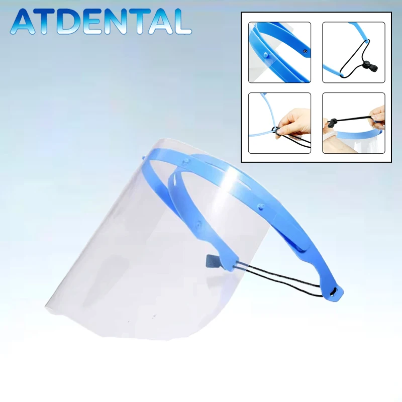 Dental Protective Face Covers Anti-Fog & Dustproof, 10Pcs Set with Shelf, Waterproof Face Shield for Dentist