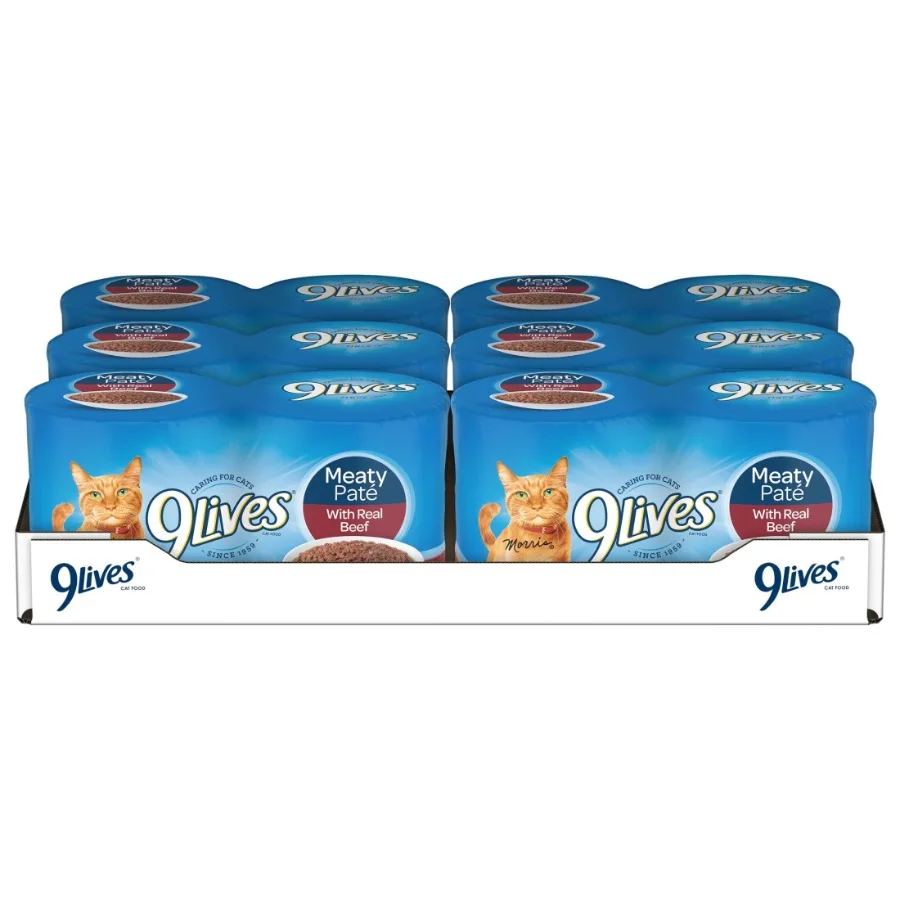 

Влажный корм для кошек Meaty Pate с настоящим говяжьим мясом, 5,5 унций, 24 банки
