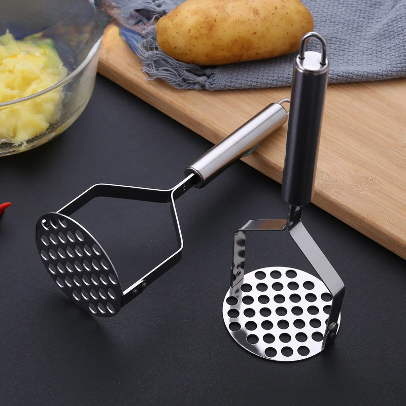 Stainless Steel Potato Masher Kitchen Pumpkin Garlic Vegetable Fruit Easy Mud Press Grinder Food Crusher Kitchenware