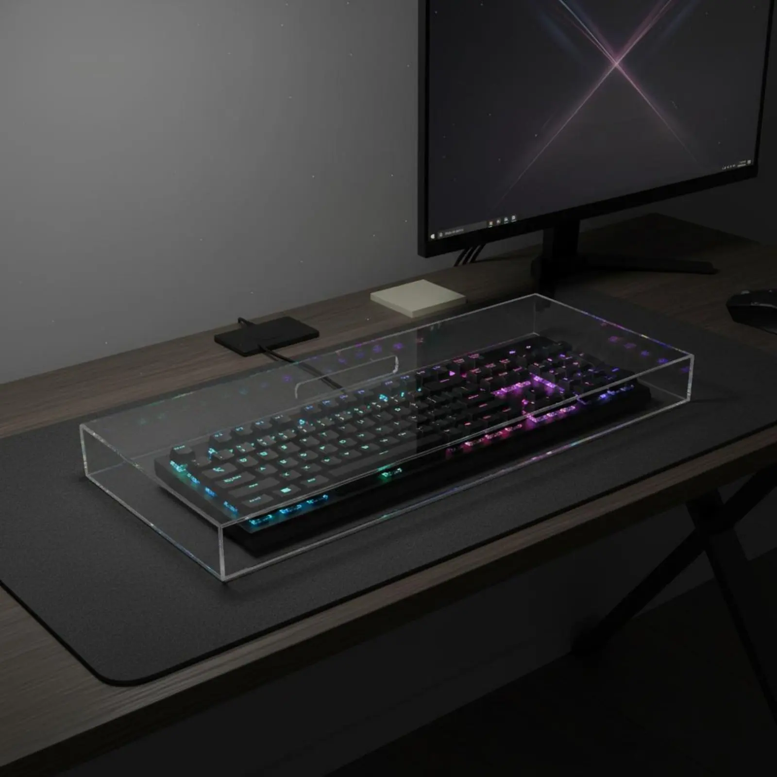 

Acrylic Keyboard Cover Dustproof Mechanical Keyboard Protector Computer Peripheral Spill Resistant for Players