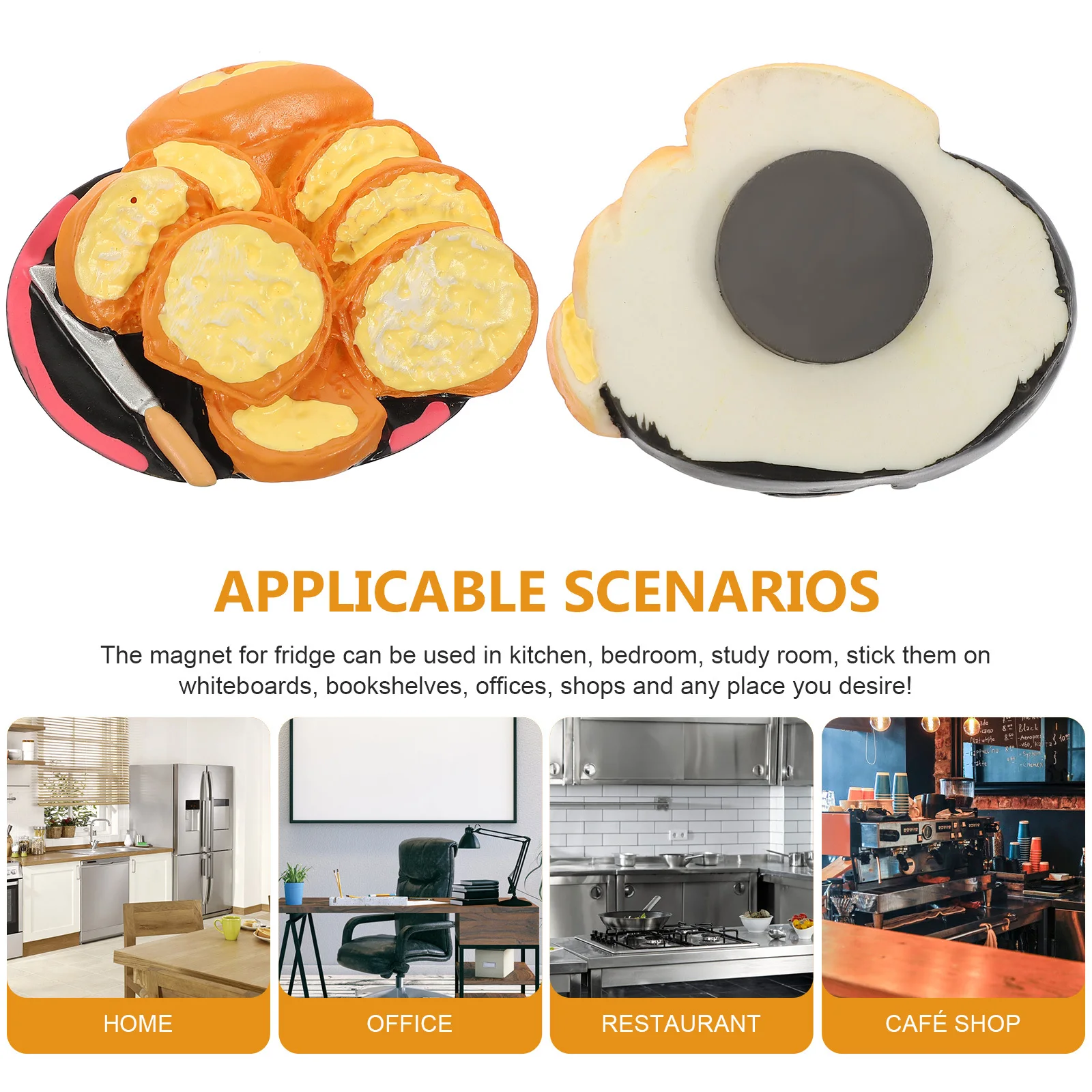 ثلاثية الأبعاد محاكاة الغذاء مغناطيس الثلاجة فريد الراتنج شكل الخبز عقد آمن للصور ملاحظات المطبخ الحمام مكتب غرفة الدراسة ديكور #5