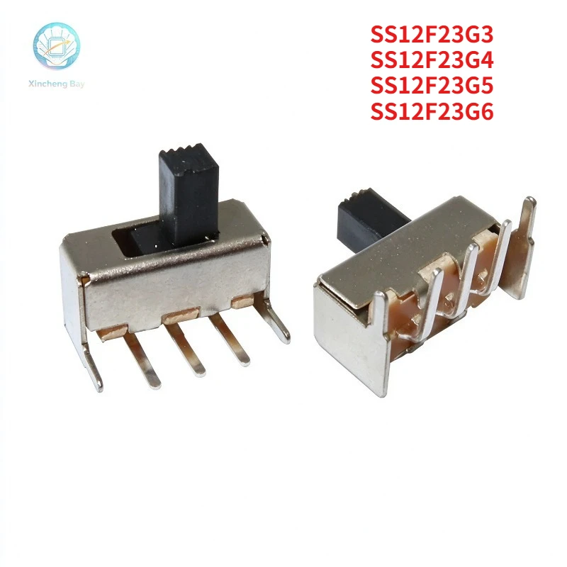 50PCS SS12F23G3 SS12F23G4 SS12F23G5 SS12F23G6 5MM Toggle Switch Handle Horizontal Five-Pole Toggle Switch Slide Switch
