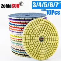 3/4/5/6/7Inch Diamond Polishing Pads Dry/Wet Buff Disc Abrasive for Drill Sanding Granite Marble Quartz Tile Glass Grinding Tool