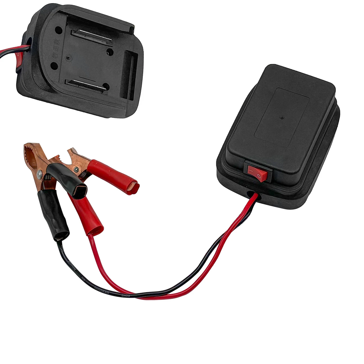 

1 шт. адаптер для аккумулятора, преобразователь для BL1830 BL1840, источник питания для аккумулятора, зажимы типа «крокодил», адаптер для пускового аккумулятора автомобиля, 92x60 мм