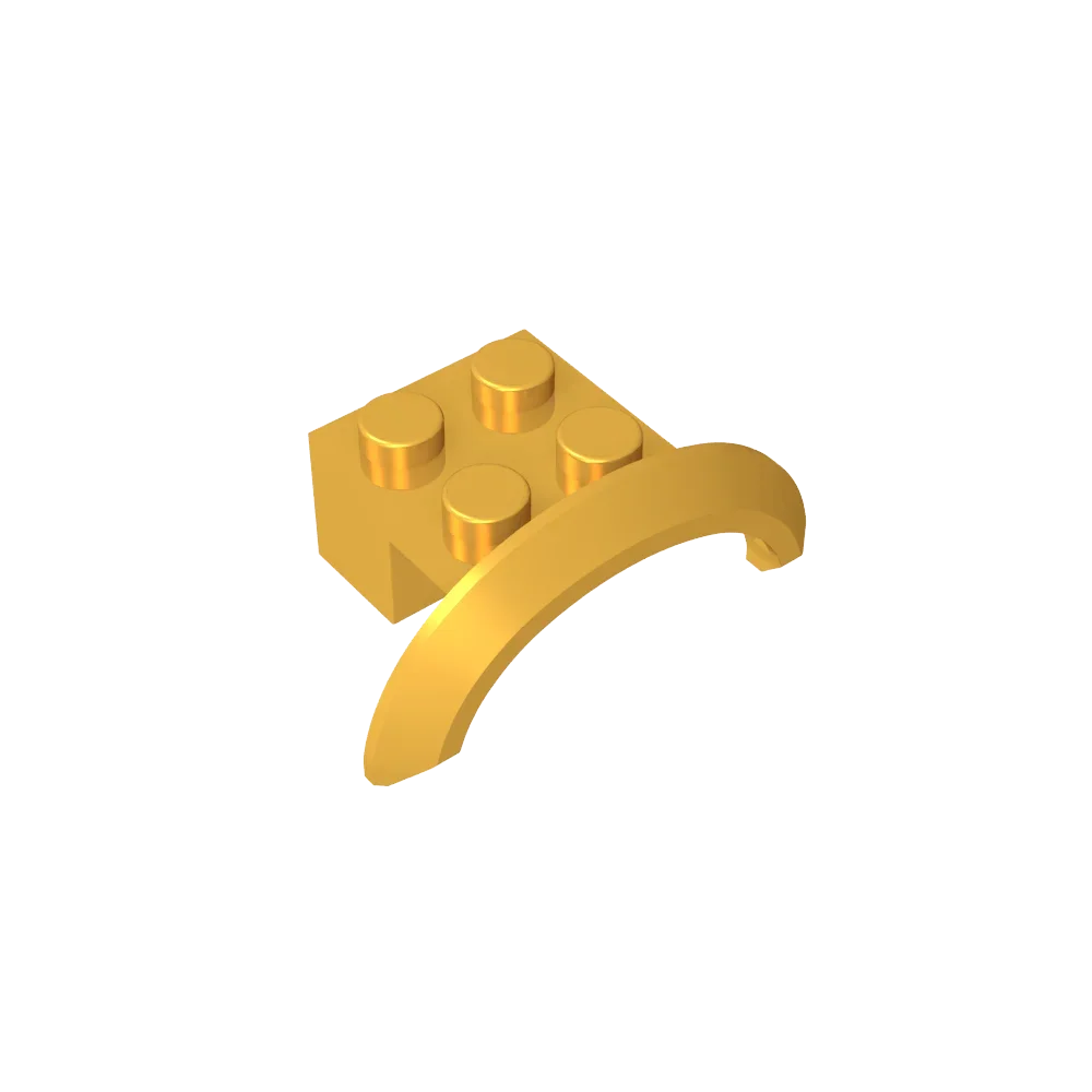 Gobricks Bouwstenen speelgoed GDS-1319 Voertuig, Spatbord 4x2 1/2x1 met Boog Rond compatibel met lego 98282 28579 geschenken