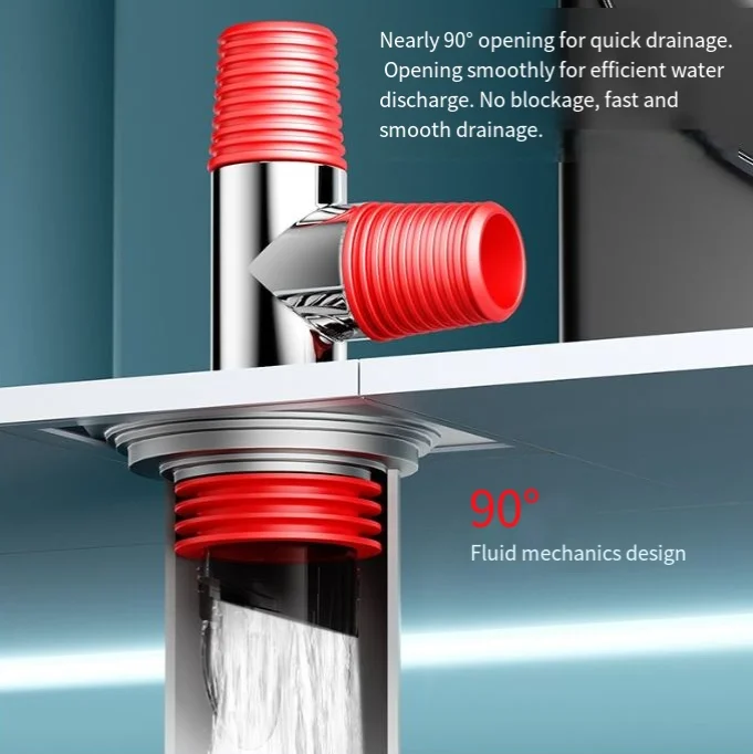 

Universal Washing Machine Floor Drain 2 in 1 Sewer Drain Connector Sink Sewer Washroom Accessories Hose Adapter 1PC