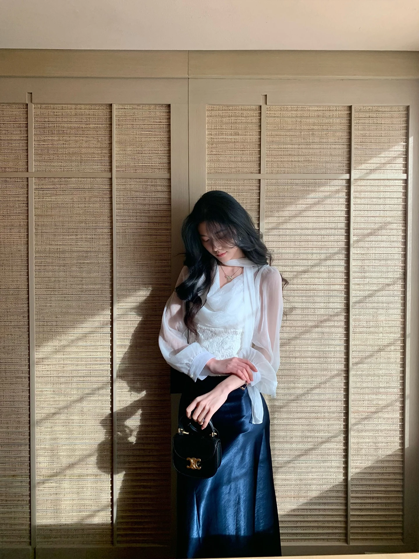 

Юбка Norain Long Satin Fi Tail для женщин, новая весенняя коллекция, высококачественная черная юбка миди из струящегося полиэстера с высокой талией