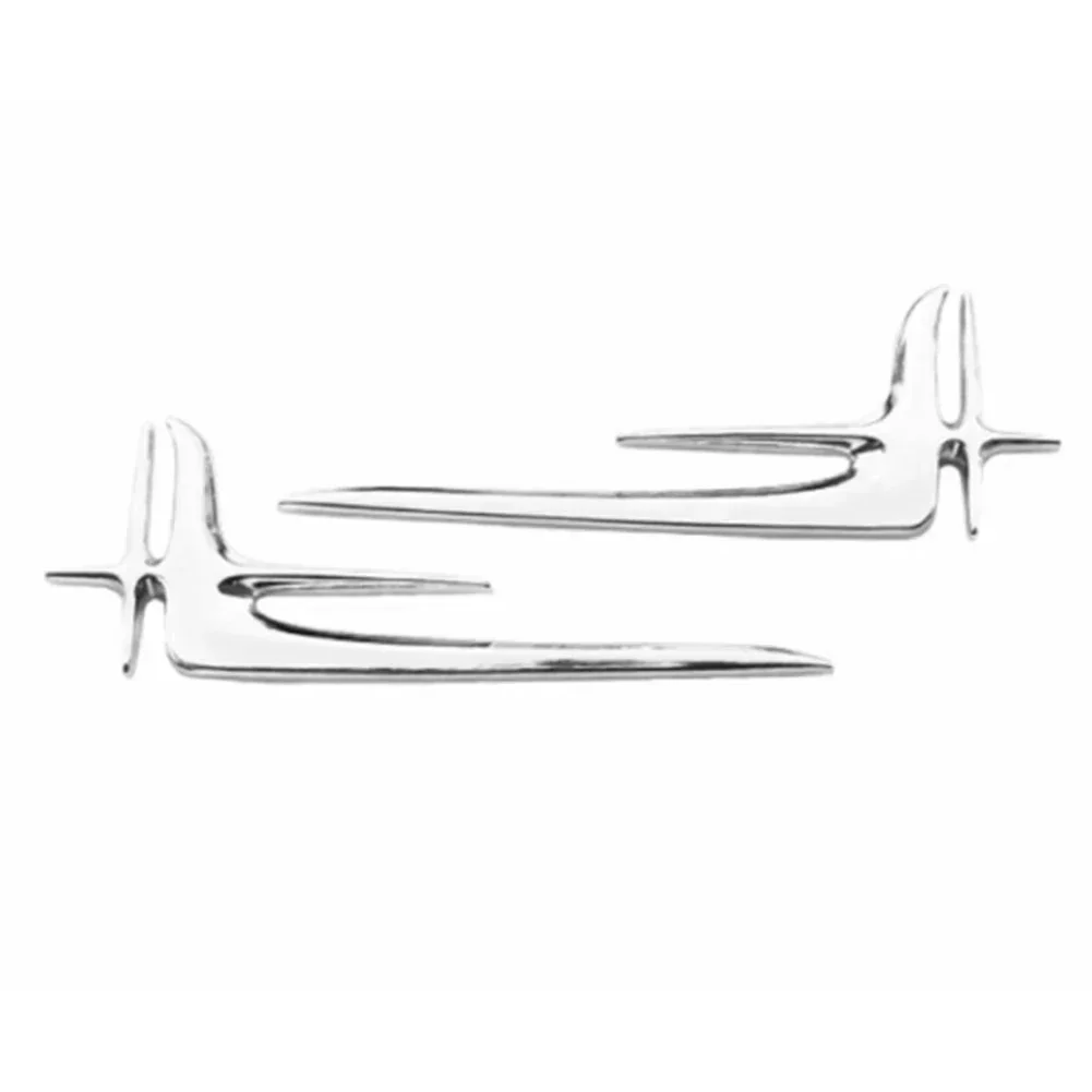 Emblem Badge Decal Sticker Metal Practical Silver 137mm X 48mm 3D Car Sticker Anti-wear Car Side Sticker Cool Durable