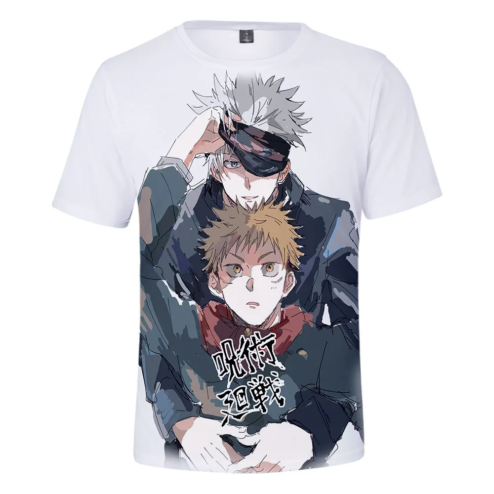 Kids And Mens Summer t shirts Japanese Anime Jujutsu Kaisen Gojo Boys T-shirt Summer Oversized Harajuku Casual Sport  Streetwear