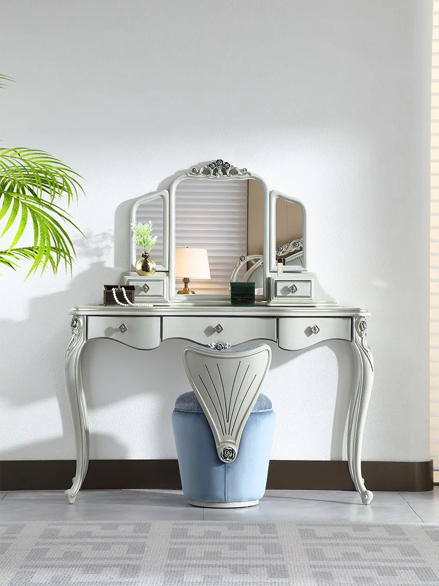 CX light luxury solid wood with carved dresser European-style cloakroom master bedroom small dressing table
