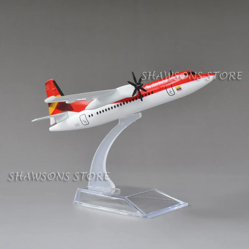 1:200 Scale Diecast Metal Plane Model Toys Fokker F50 Avianca Airliner 16cm Miniature Replica