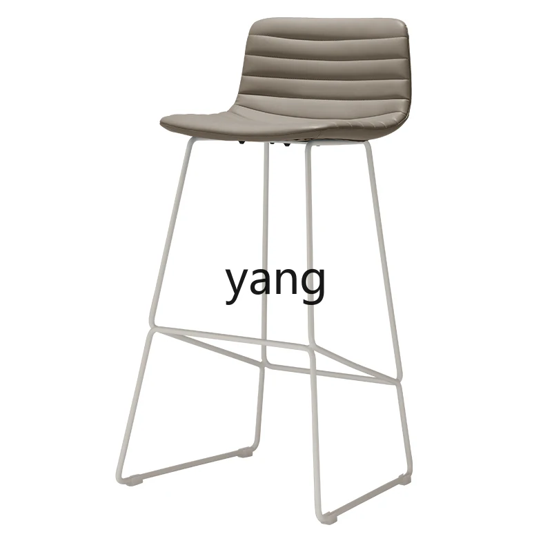 Lmm Home Chair Wrought Iron Backrest High Stool Bar Chair